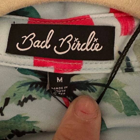 NWT Bad Birdie Men's Blue Red Rocks Performance Golf Polo Shirt Size Medium - Picture 5 of 6